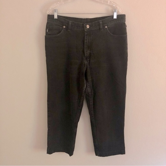 Vintage Denim - Vintage Y2K Chic Plus Size Black Denim Capri Pants
